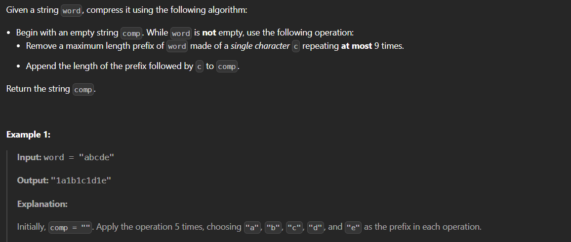LeetCode 3163 String Compression III Solution – C++ Implementation and Explanation